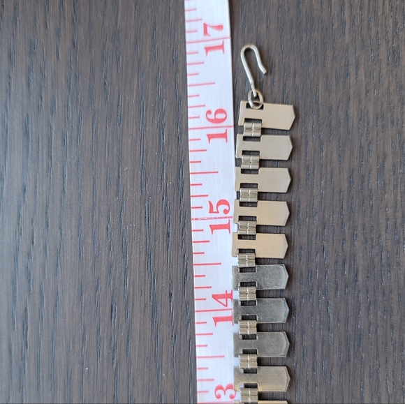 RARE FIND Vintage 1950-1960s Atomic Modernist Industrial Silver tone Choker - Picture 10 of 11